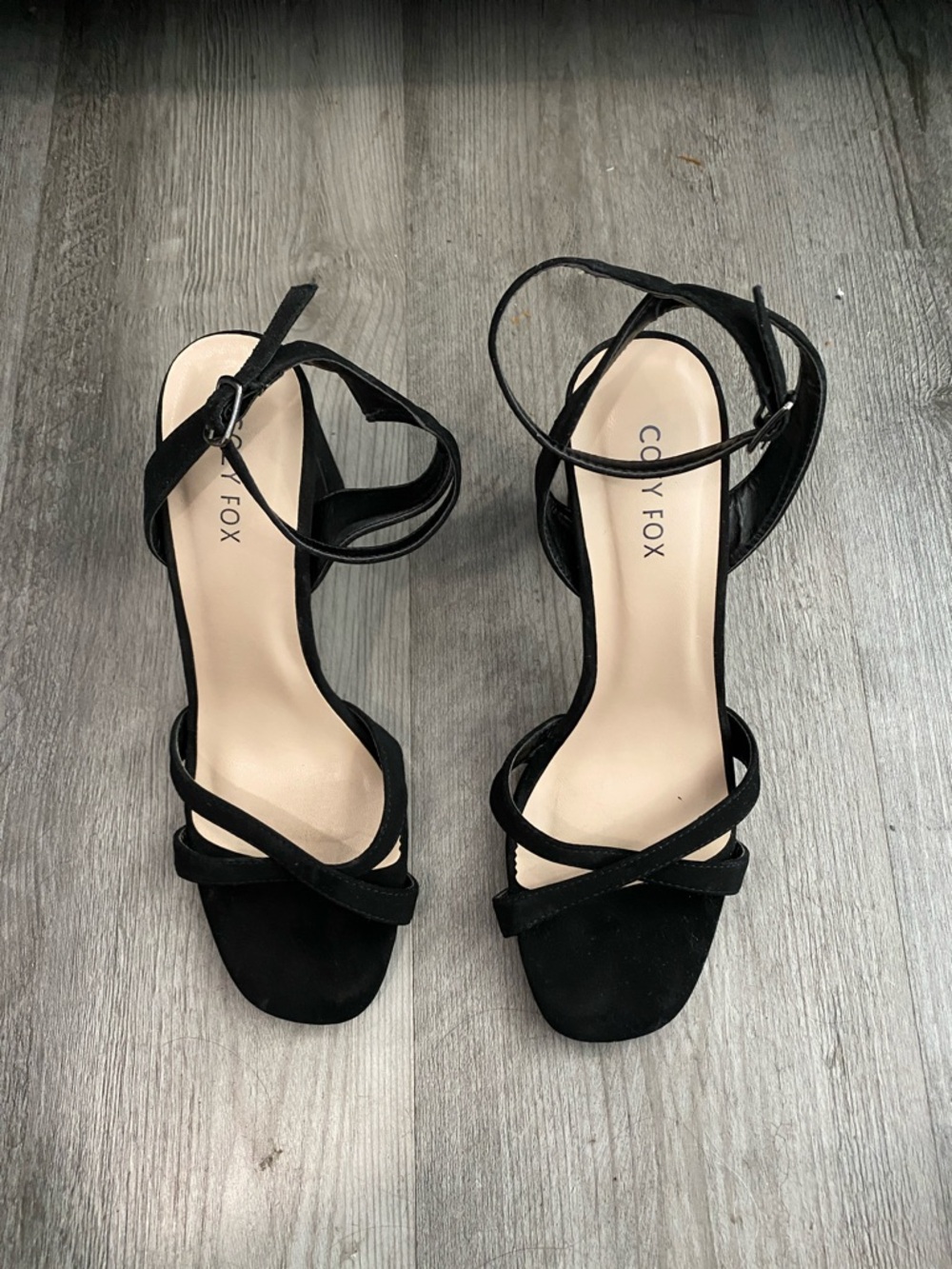 Black Strappy Ankle Strap Sandals for Women